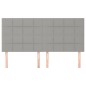 vidaXL Cabeceros 4 unidades de tela gris claro 100x5x78/88 cm vidaXL Cabeceros 4 unidades de tela gris claro 100x5x78/88 cm