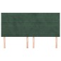 vidaXL Cabeceros 4 unidades de terciopelo verde oscuro 100x5x78/88 cm