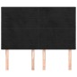 vidaXL Cabeceros 4 unidades terciopelo negro 72x5x78/88 cm