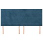 vidaXL Cabeceros 4 unidades de terciopelo azul oscuro 90x5x78/88 cm vidaXL Cabeceros 4 unidades de terciopelo azul oscuro 90x5x78/88 cm