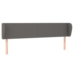 vidaXL Cabecero de cuero sintético gris 203x23x78/88 cm