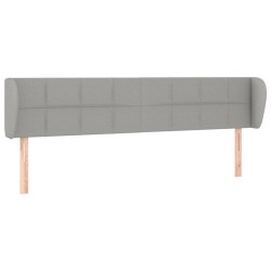 vidaXL Cabecero de tela gris claro 203x23x78/88 cm