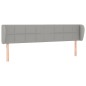 vidaXL Cabecero de tela gris claro 203x23x78/88 cm vidaXL Cabecero de tela gris claro 203x23x78/88 cm