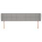 vidaXL Cabecero de tela gris claro 203x23x78/88 cm vidaXL Cabecero de tela gris claro 203x23x78/88 cm