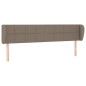 vidaXL Cabecero de tela gris taupe 203x23x78/88 cm vidaXL Cabecero de tela gris taupe 203x23x78/88 cm