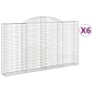 vidaXL Cestas de gaviones 6 uds forma de arco hierro 300x30x160/180 cm vidaXL Cestas de gaviones 6 uds forma de arco hierro 300x30x160/180 cm