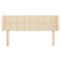 vidaXL Cabecero de tela color crema 147x23x78/88 cm