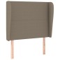 vidaXL Cabecero con orejas de tela gris taupe 93x23x118/128 cm vidaXL Cabecero con orejas de tela gris taupe 93x23x118/128 cm