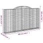 vidaXL Cestas de gaviones 6 uds forma de arco hierro 300x30x160/180 cm vidaXL Cestas de gaviones 6 uds forma de arco hierro 300x30x160/180 cm
