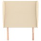 vidaXL Cabecero con orejas de tela color crema 83x23x118/128 cm vidaXL Cabecero con orejas de tela color crema 83x23x118/128 cm