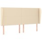 vidaXL Cabecero con orejas de tela color crema 183x23x118/128 cm vidaXL Cabecero con orejas de tela color crema 183x23x118/128 cm