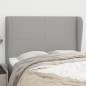 vidaXL Cabecero con orejas de tela gris claro 147x23x118/128 cm vidaXL Cabecero con orejas de tela gris claro 147x23x118/128 cm