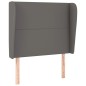 vidaXL Cabecero con orejas de cuero sintético gris 83x23x118/128 cm vidaXL Cabecero con orejas de cuero sintético gris 83x23x118/128 cm