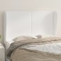 vidaXL Cabecero con orejas de cuero sintético blanco 147x23x118/128 cm