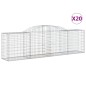 vidaXL Cestas de gaviones 20 uds forma de arco hierro 300x50x80/100 cm vidaXL Cestas de gaviones 20 uds forma de arco hierro 300x50x80/100 cm