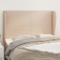 vidaXL Cabecero con orejas cuero sintético capuchino 147x23x118/128 cm vidaXL Cabecero con orejas cuero sintético capuchino 147x23x118/128 cm