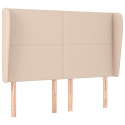 vidaXL Cabecero con orejas cuero sintético capuchino 147x23x118/128 cm