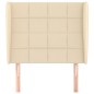 vidaXL Cabecero con orejas de tela color crema 103x23x118/128 cm vidaXL Cabecero con orejas de tela color crema 103x23x118/128 cm