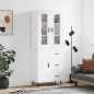 vidaXL Aparador alto madera contrachapada blanco 69,5x34x180 cm vidaXL Aparador alto madera contrachapada blanco 69,5x34x180 cm