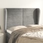 vidaXL Cabecero con orejas de terciopelo gris claro 147x23x118/128 cm vidaXL Cabecero con orejas de terciopelo gris claro 147x23x118/128 cm