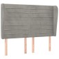 vidaXL Cabecero con orejas de terciopelo gris claro 147x23x118/128 cm vidaXL Cabecero con orejas de terciopelo gris claro 147x23x118/128 cm