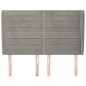 vidaXL Cabecero con orejas de terciopelo gris claro 147x23x118/128 cm vidaXL Cabecero con orejas de terciopelo gris claro 147x23x118/128 cm