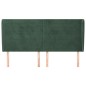 vidaXL Cabecero con orejas de terciopelo verde oscuro 203x23x118/128cm vidaXL Cabecero con orejas de terciopelo verde oscuro 203x23x118/128cm