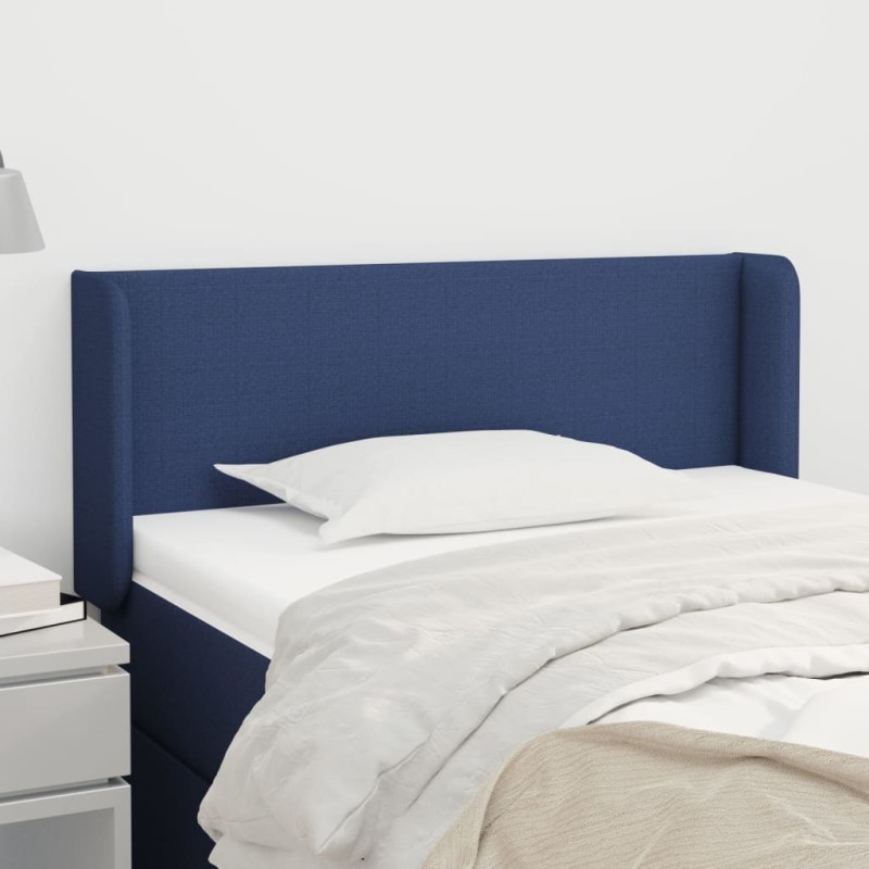 vidaXL Cabecero de tela azul 93x16x78/88 cm