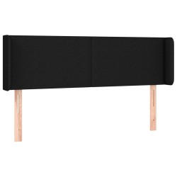 vidaXL Cabecero de tela negro 147x16x78/88 cm