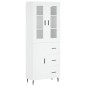 vidaXL Aparador alto madera contrachapada blanco 69,5x34x180 cm vidaXL Aparador alto madera contrachapada blanco 69,5x34x180 cm