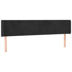 vidaXL Cabecero de terciopelo negro 183x16x78/88 cm
