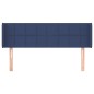 vidaXL Cabecero de tela azul 147x16x78/88 cm