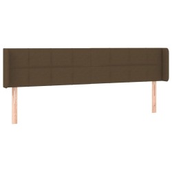 vidaXL Cabecero de tela gris oscuro 203x16x78/88 cm