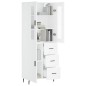 vidaXL Aparador alto madera contrachapada blanco 69,5x34x180 cm vidaXL Aparador alto madera contrachapada blanco 69,5x34x180 cm