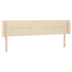 vidaXL Cabecero de tela color crema 163x16x78/88 cm