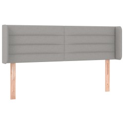 vidaXL Cabecero de tela gris claro 147x16x78/88 cm