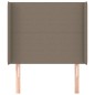 vidaXL Cabecero con orejas de tela gris taupe 93x16x118/128 cm