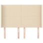 vidaXL Cabecero con orejas de tela color crema 147x16x118/128 cm vidaXL Cabecero con orejas de tela color crema 147x16x118/128 cm