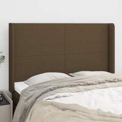 vidaXL Cabecero con orejas de tela gris claro 147x16x118/128 cm