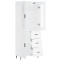 vidaXL Aparador alto madera contrachapada blanco 69,5x34x180 cm vidaXL Aparador alto madera contrachapada blanco 69,5x34x180 cm