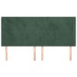 vidaXL Cabecero con orejas de terciopelo verde oscuro 163x16x118/128cm vidaXL Cabecero con orejas de terciopelo verde oscuro 163x16x118/128cm
