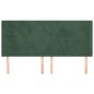 vidaXL Cabecero con orejas de terciopelo verde oscuro 203x16x118/128cm vidaXL Cabecero con orejas de terciopelo verde oscuro 203x16x118/128cm