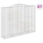 vidaXL Cestas de gaviones 7 uds forma de arco hierro 300x50x220/240 cm vidaXL Cestas de gaviones 7 uds forma de arco hierro 300x50x220/240 cm