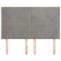 vidaXL Cabecero con orejas de terciopelo gris claro 147x16x118/128 cm vidaXL Cabecero con orejas de terciopelo gris claro 147x16x118/128 cm