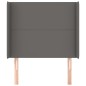 vidaXL Cabecero con orejas cuero sintético gris 103x16x118/128cm vidaXL Cabecero con orejas cuero sintético gris 103x16x118/128cm