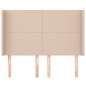 vidaXL Cabecero con orejas cuero sintético capuchino 147x16x118/128 cm vidaXL Cabecero con orejas cuero sintético capuchino 147x16x118/128 cm