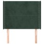 vidaXL Cabecero con orejas de terciopelo verde oscuro 93x16x118/128 cm vidaXL Cabecero con orejas de terciopelo verde oscuro 93x16x118/128 cm