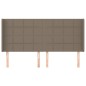 vidaXL Cabecero con orejas de tela gris taupe 203x16x118/128 cm vidaXL Cabecero con orejas de tela gris taupe 203x16x118/128 cm