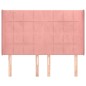 vidaXL Cabecero con orejas de terciopelo rosa 147x16x118/128 cm