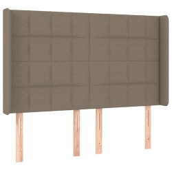 vidaXL Cabecero con orejas de tela gris taupe 147x16x118/128 cm